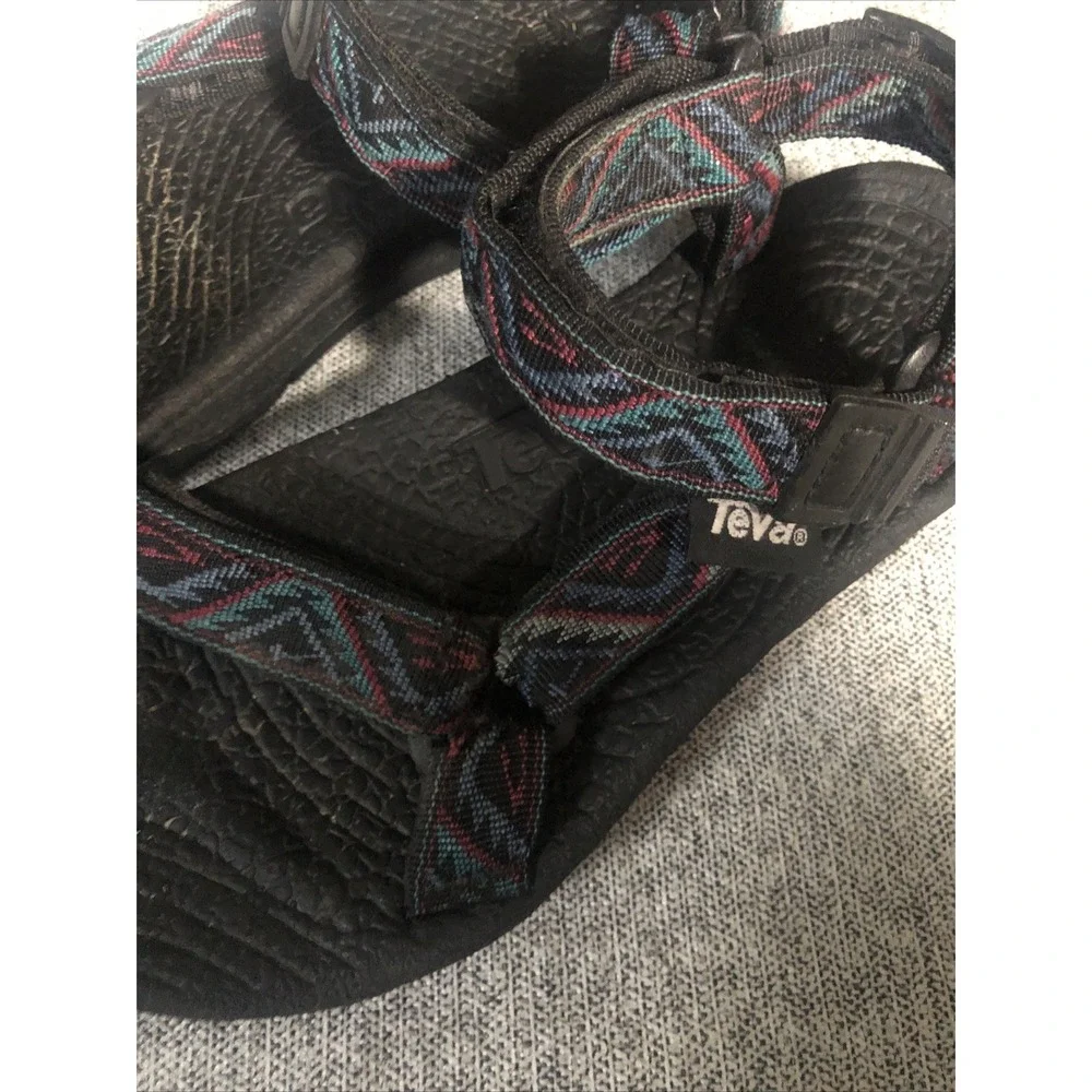 Teva TERRADACTYL Unisex Black Red Blue Sport Sandals Aztec Print Mens 6 Womens 8